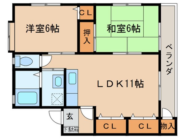 ハイツみろくの物件間取画像